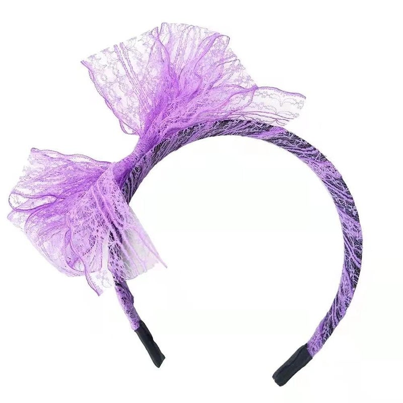 Leadtex Women's 80's Costumes with Accessories Set Purple Tutu Skirt Earrings Necklace Bracelets Fishnet Gloves Legwarmers Headband Small(2-4) â€¦ - Image 4